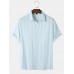 Men Striped Hit Color Buttons Up Elegant Holiday All Matched Short Sleeve Shirts