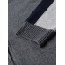 Mens Patchwork Back Letter Pattern Zip Front Knitted Casual Cardigans