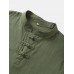 Men Solid Half Buttons Graceful Leisure All Matched Shirts