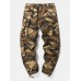 Mens Camo Utility Street 100  Cotton Tie Cuff Cargo Pants