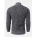 Mensa Stand Collar Zipper Knitted Thick Casual Cardigan Sweater