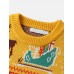 Christmas Mens Letter Cartoon Knitting Graphics Pullover Long Sleeve Casual Sweaters