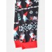 Mens Cartoon Christmas Pattern Print O  Neck Loose Jogger Pants Home Lounge Pajamas Set