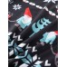 Mens Cartoon Christmas Pattern Print O  Neck Loose Jogger Pants Home Lounge Pajamas Set