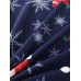 Mens Cartoon Santa Claus Print O  Neck Loose Pants Comfy Home Pajamas Set