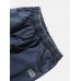 Mens X Print Applique Casual Drawstring Cuff Denim Pants With Pocket