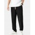 Mens Corduroy Solid Color Casual Pants With Pocket