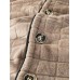 Mens Grid Textured Applique Revere Collar Flannel Cozy Pajamas Sets With Contrast Binding