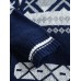 Mens Tribal Pattern Knitted Baseball Collar Vintage Sweater Cardigans