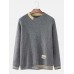 Men Design Color Block Long Sleeve Warm Knitted Sweaters