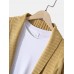 Mens Knitted Solid Color Double Breasted Long Sleeve Simple Cardigans