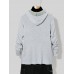 Mens Solid Color Long Sleeve Knitting Hooded Sweater Cardigans