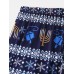 Mens Christmas Element Print Sleepwear Jogger Pants Loose Lounge Pajamas Set