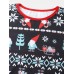 Mens Cartoon Christmas Pattern Print O  Neck Loose Jogger Pants Home Lounge Pajamas Set