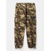 Mens Camo Utility Street 100  Cotton Tie Cuff Cargo Pants