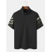 Men Camo Double Pocket Velcros Details Casual Skin Friendly Short Sleeve T  Shirt